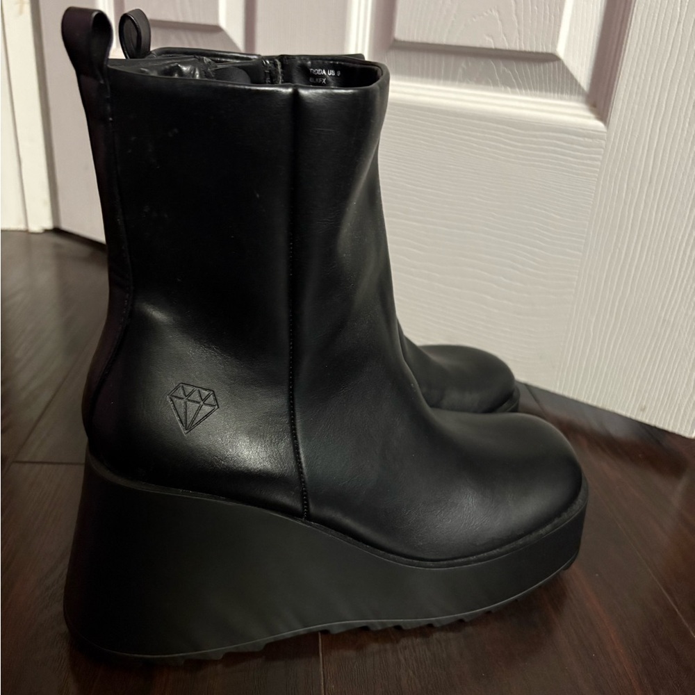 Black Platform Ankle Boots